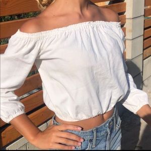 Brandy Melville white off the shoulder top!